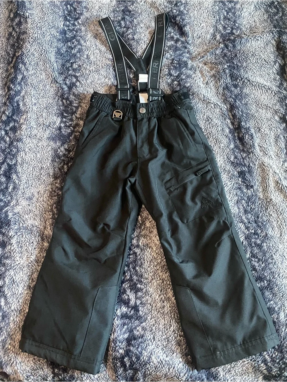 Gerry Kids XS 4-5 Black Insulated Snow Bib Overall Pants